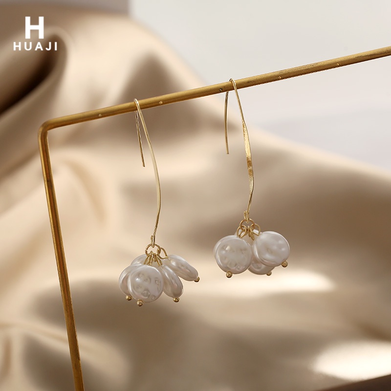 Bông Tai Dáng Dài Đính Vỏ Sò Thời Trang Hàn Quốc 2022