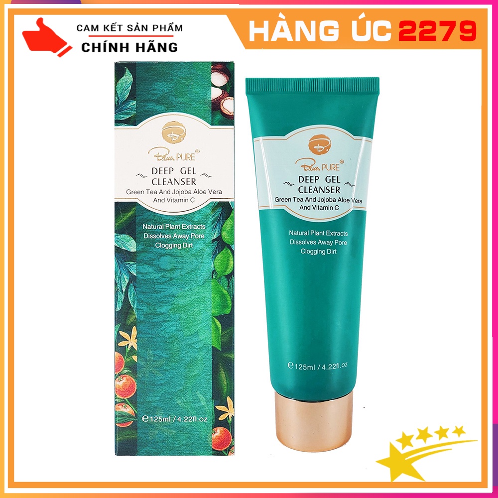 |XẢ DATE 9-2023|Sữa Rửa Mặt Trà Xanh Sạch Sâu Giải Phóng Lỗ Chân Lông Blue Pure Deep Gel Cleanser  - Hàng Úc 2279
