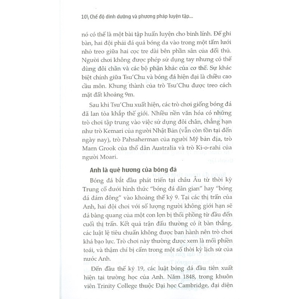 Sách - Chế Độ Dinh Dưỡng Và Phương Pháp Tập Luyện Cho Người Chơi Bóng Đá | BigBuy360 - bigbuy360.vn