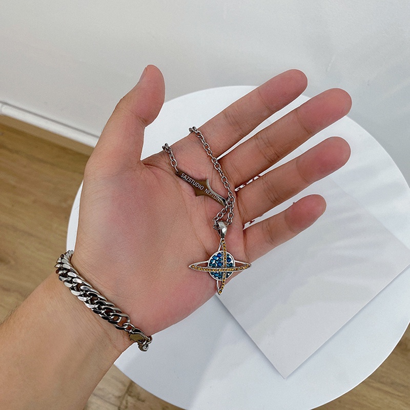 Vòng cổ Mặt Hành Tinh Phong Cách retro Âu Mỹ Cho Nam Nữ