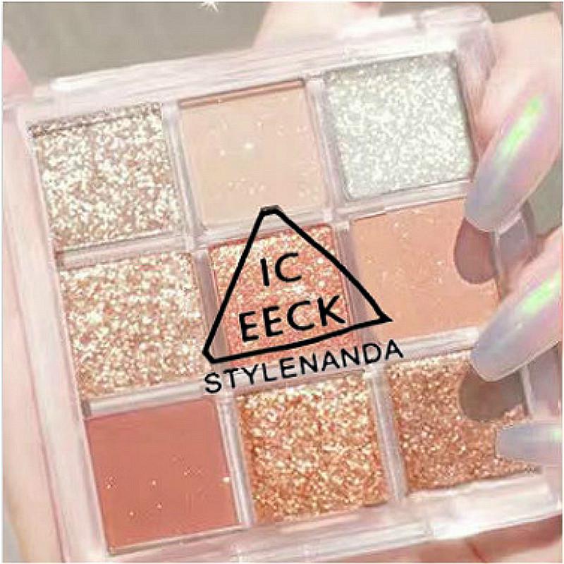 Bảng phấn trang điểm mắt chín màu lì ánh nhũ lấp lánh phong cách Hàn Quốc dành cho học sinh người mới bắt đầu | BigBuy360 - bigbuy360.vn
