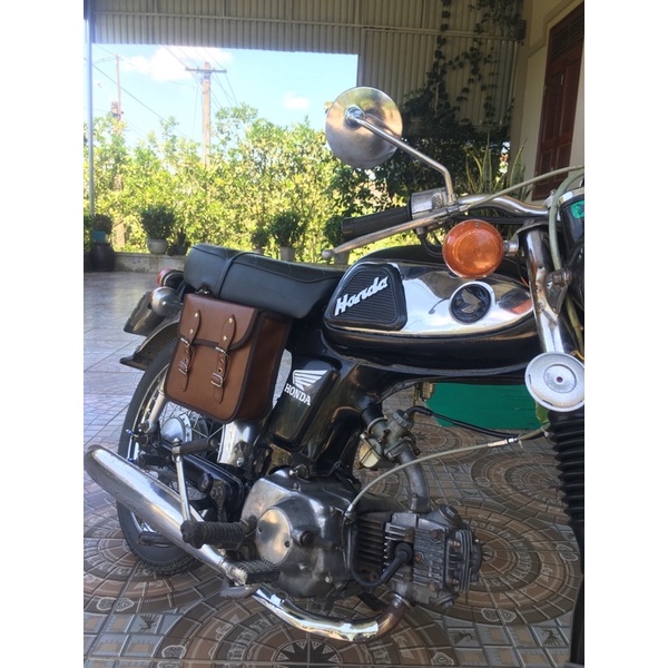 Túi da treo xe máy piaggio, túi treo ze máy classic cao cấp vạt chéo