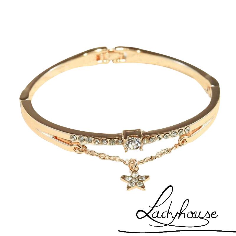 Vòng Tay Đính Đá Hình Ngôi Sao Năm Cánh Thời Trang Cho Nữ