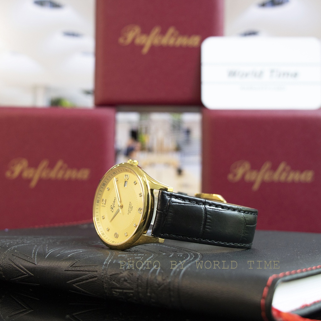 Đồng Hồ Nam Pafolina 5033M dây da Chính Hãng Full Box , Kính Sapphire Chống Xước - Chống Nước 3ATM - Bảo hành 3 năm
