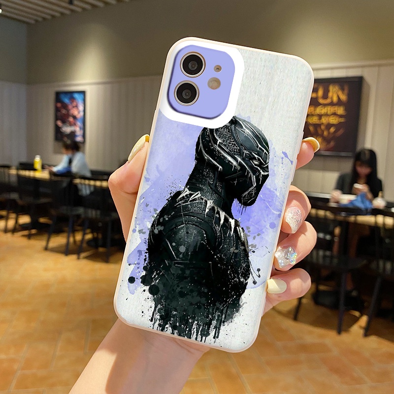[MAVEL] Ốp lưng iphone chống sốc Black Panther ốp vuông iPhone 7 Plus  7 8 Plus Se 2020 Xs Xr Xs Max 11 12 13 Pro max