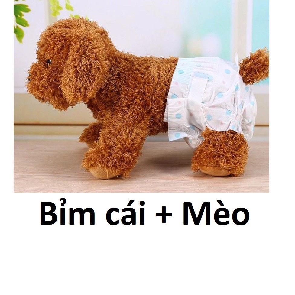 (Lẻ 1 chiếc) Bỉm chó mèo dạng quần dán &amp; Tã giấy lót chuồng chất liệu giấy siêu thấm cho thú cưng