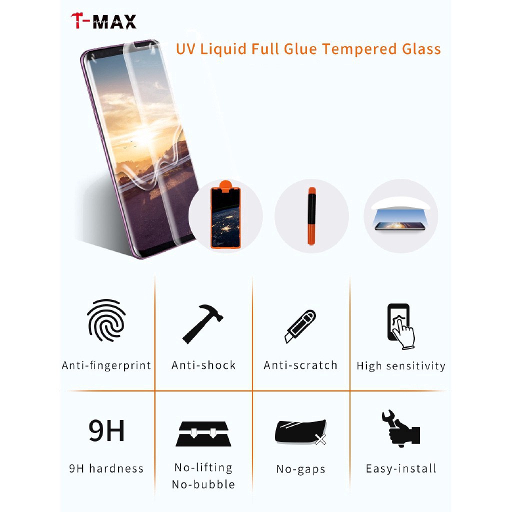 Kính cường lực T-Max UV Xiaomi Mi 11 Ultra Note 10 Pro Lite chính hãng full màn hình