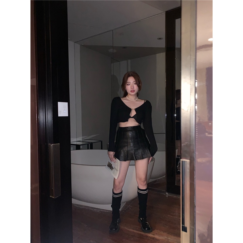 QADCOL  Áo cardigan Dệt Kim Thiết Kế Mới Quyến Rũ Thời Trang Dành Cho Nữ