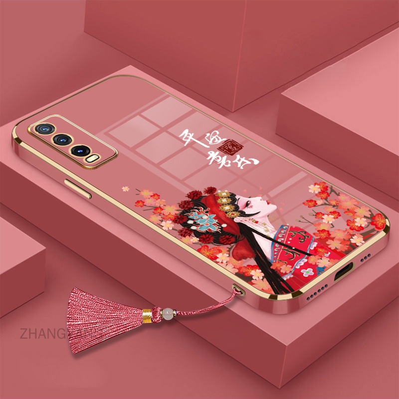 Ốp Điện Thoại TPU Dẻo Mạ Điện Có Dây Đeo Cho vivo y11 y12 y15 y17 y19