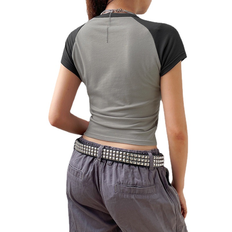 Áo Thun Tay Ngắn Cổ Tròn In Họa Tiết Nghệ Thuật Phong Cách Đường Phố Cho Nữ