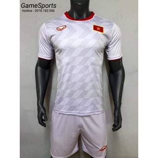 [ Thun thái ] Bshop ộ quần áo bóng đá đội tuyển Việt Nam mới nhất 2019 màu trắng ( áo đá bóng đội tuyển VN mới nhất )