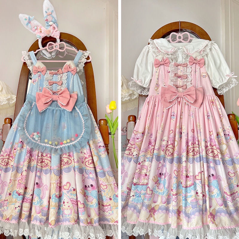 Đầm Hai Dây Phong Cách Lolita Dễ Thương Dành Cho Nữ