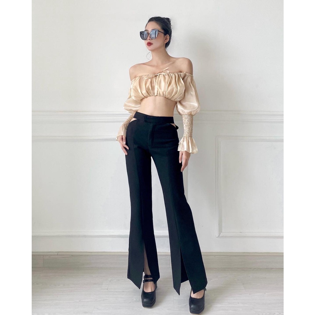 Quần ôm xẻ dáng dài khoét eo-SEXY PANTS