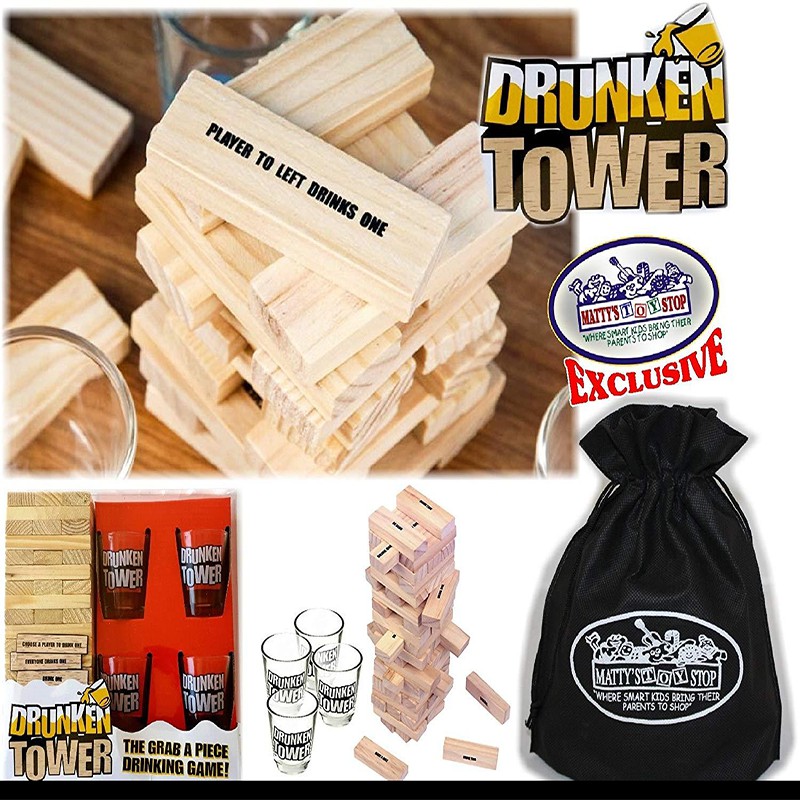 Bộ đồ chơi rút gỗ Drunken Tower vui nhộn