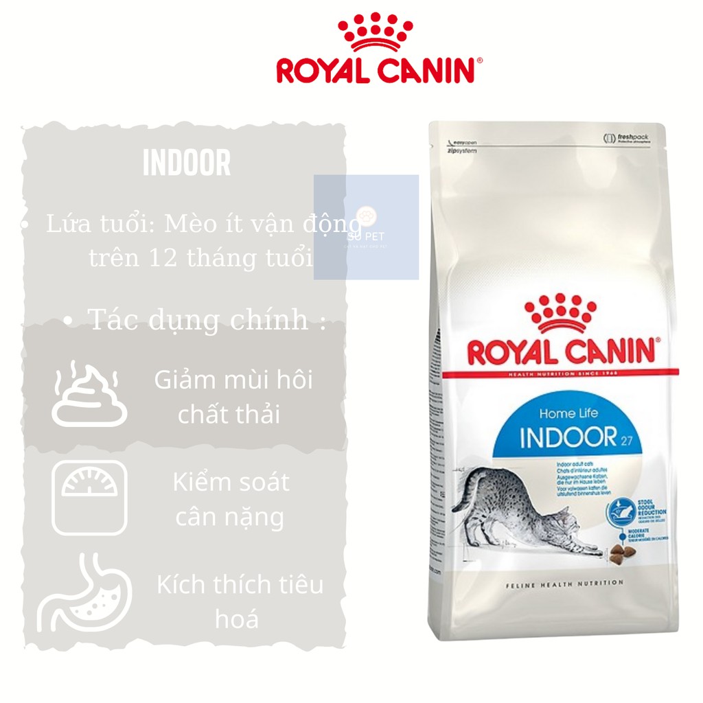 Nguyên túi 2kg thức ăn dạng hạt Royal Canin dành cho mèo mọi lứa tuổi