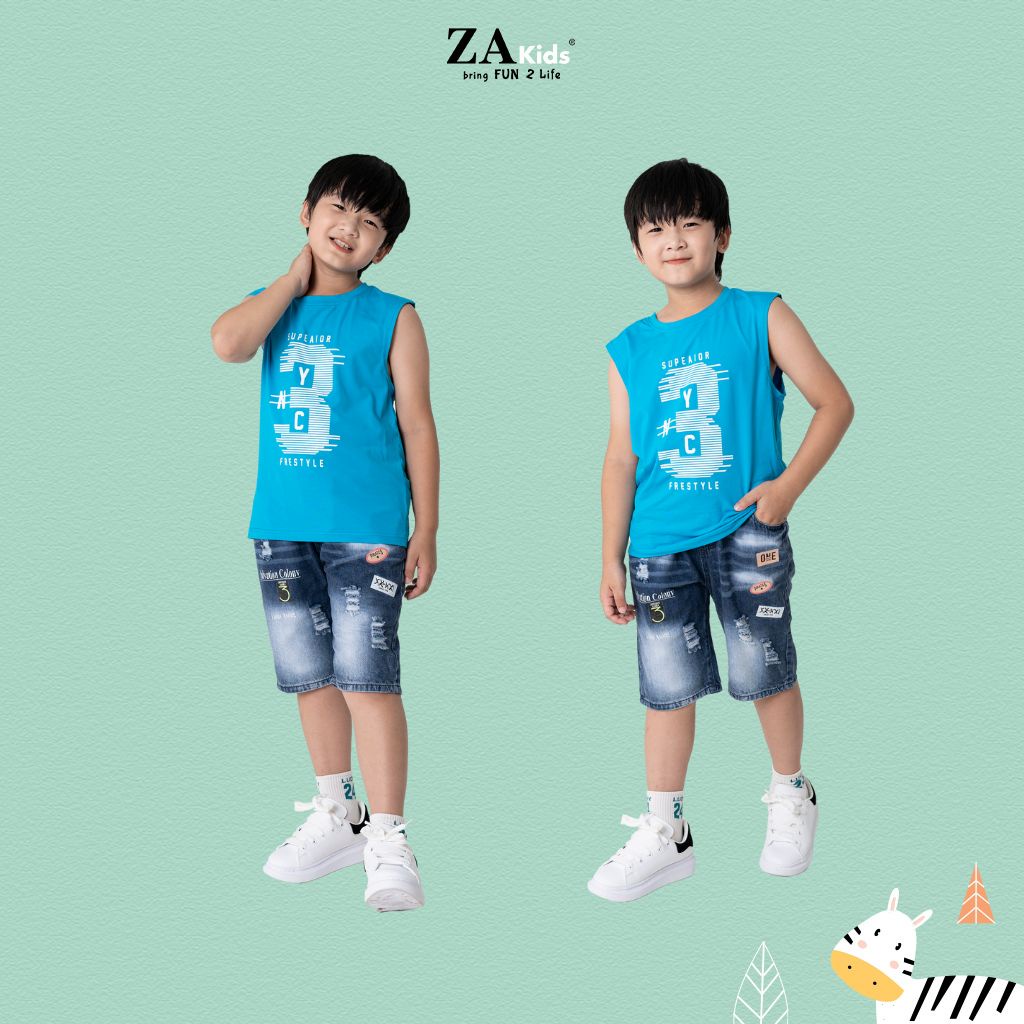 Áo Thun Sát Nách Bé Trai (2-14 Tuổi) ZAKids ZA22213ASN
