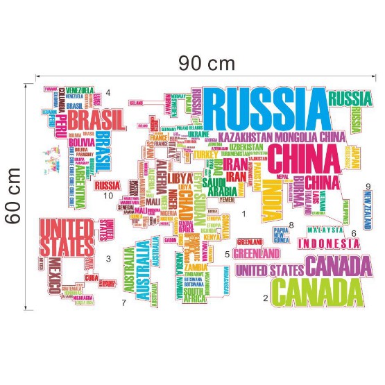 Decal trang trí chữ tạp chí