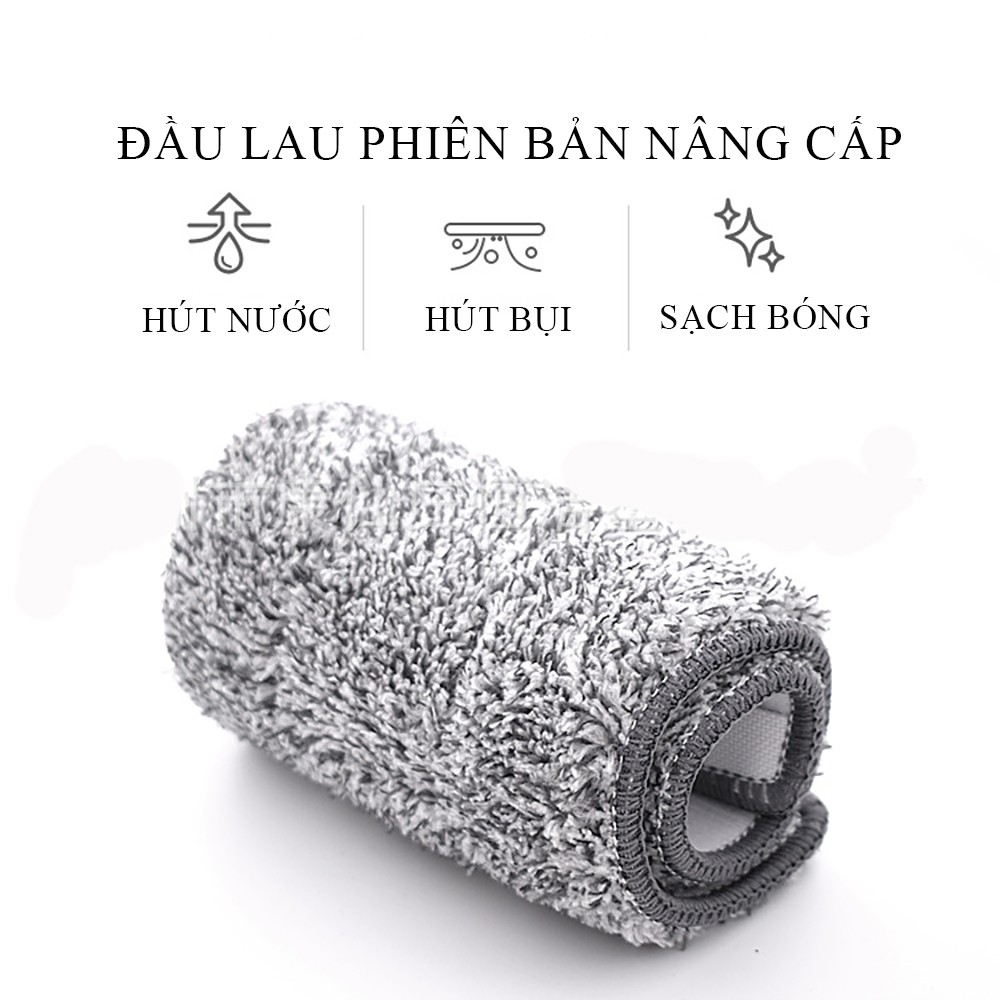 Chổi lau nhà, bộ cây lau nhà, chổi lau nhà thông minh tự vắt xoay 360 độ đa năng, tặng kèm 2 miếng lau siêu sạch