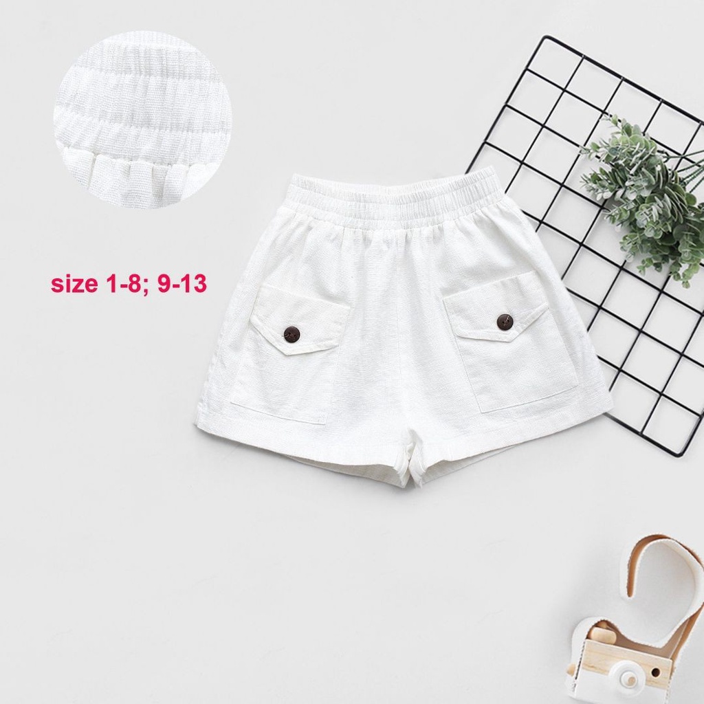 2012.QUẦN SỌT LINEN BÉ GÁI 2 TÚI TRƯỚC