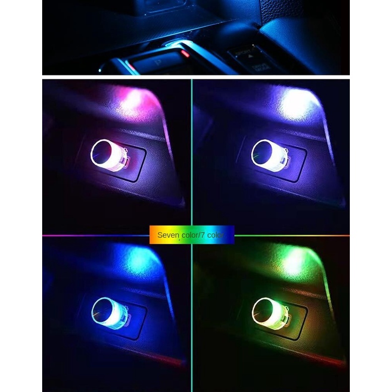 Đèn LED Không Dây Nhiều Màu Không Chói Dùng Trang Trí Xe Hơi