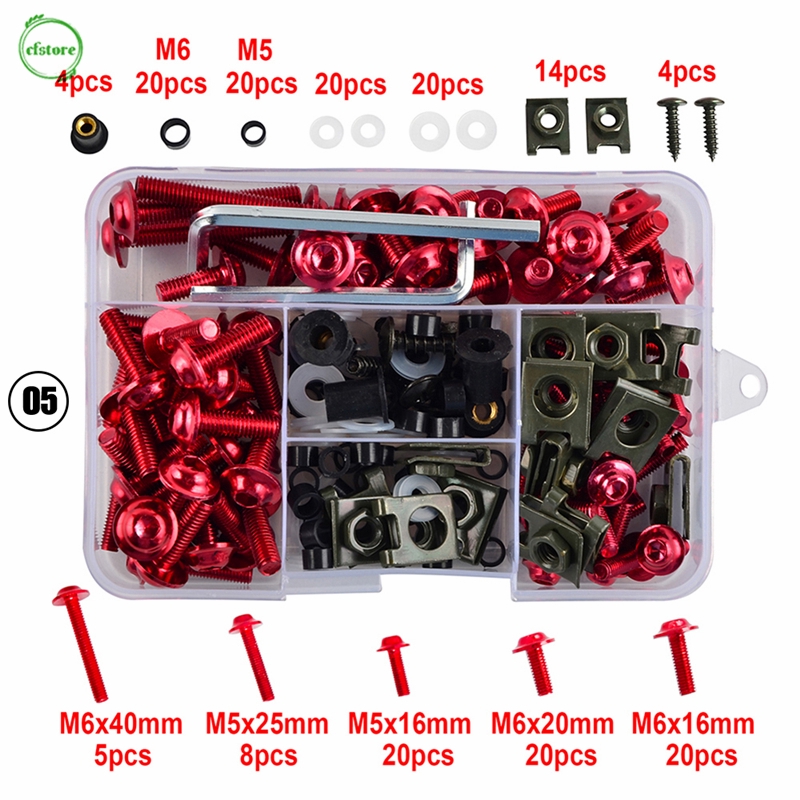 Bộ 177 Ốc Vít Cho Xe Mô Tô Honda Cbr600Rr Cbr900Rr Cbr1000Rr Cbr1100Xx