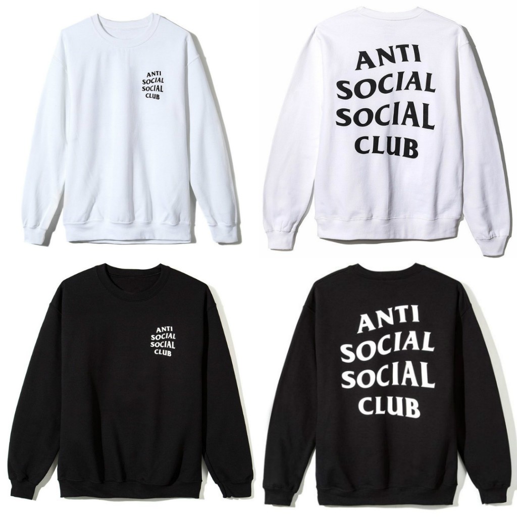 [Mã SR11JUNE5 giảm 20K đơn 50K] Áo Sweater Nỉ ANTI SOCIAL CLUB Dáng Rộng Unisex Nam Nữ
