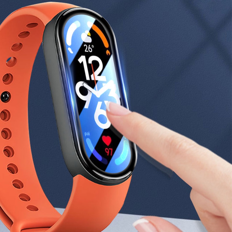 Miếng dán mặt đồng hồ Jansin kính 3D chống trầy xước bảo vệ cho đồng hồ thông minh Xiaomi Mi Band 7