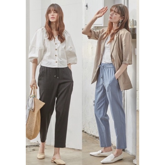 Quần baggy linen xuất Hàn xịn