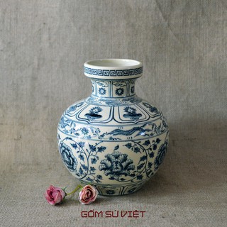 Bình gốm Phượng hoàng số 5, bình gốm trang trí - Gốm Chu Đậu