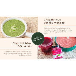 Combo ăn dặm cho bé - Bột rau củ sấy lạnh đầy đủ chất dinh dưỡng LIM