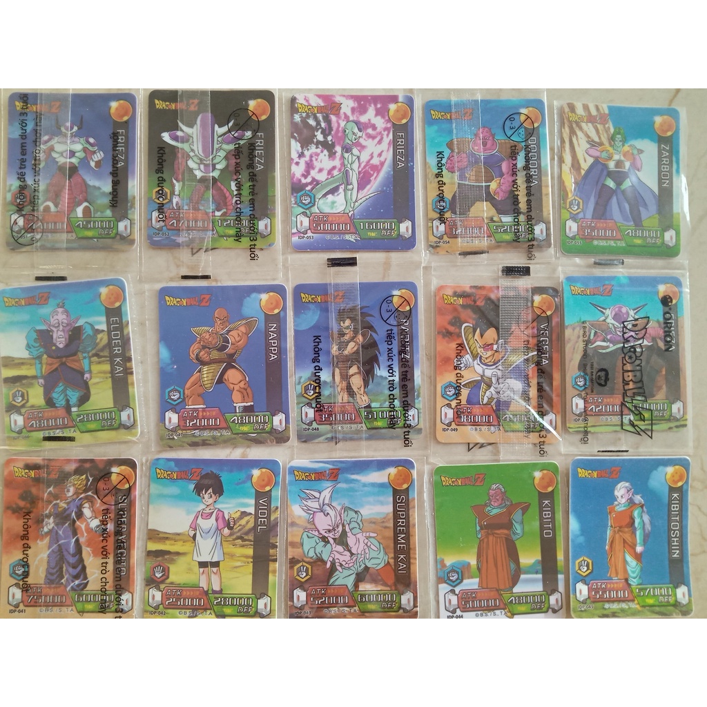 Thẻ bài Toonies Dragon ball mùa đầu tiên 74 thẻ