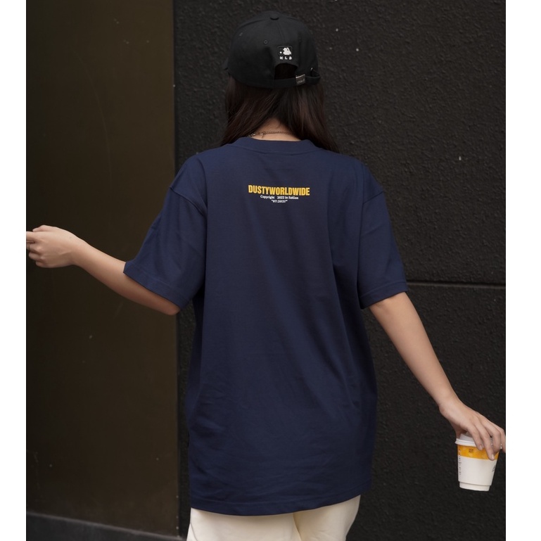 Áo Thun Unisex Form rông OLD Dusty Worldwide XANH ĐEN 100% Cotton 250gsm Local Brand Chính Hãng