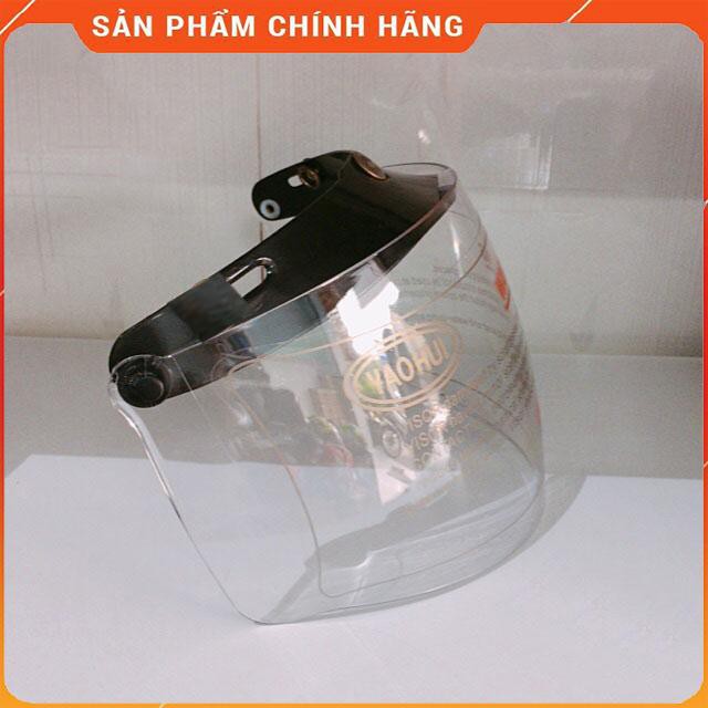 Kinh flat chống bụi dành cho mũ bảo hiểm 3/4 đầu và mũ nửa đầu.