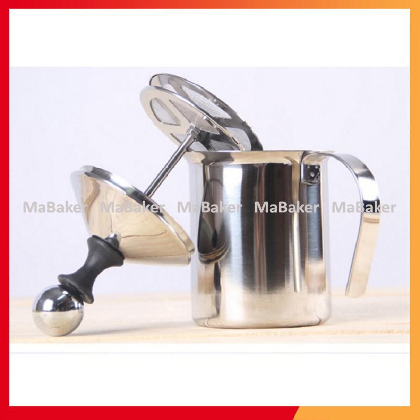 Ca đánh sữa lạnh, tạo bọt café, capuccino, latter art bằng inox cao cấp, siêu bền đẹp 400ml, 800ml - MaBaker