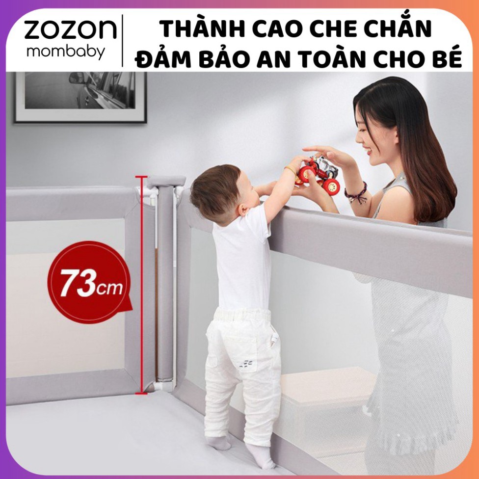 Thanh chắn giường cho bé chặn giường an toàn 1m6 1m8 2m 2m2 (giá 1 thanh) Zozon chính hãng "