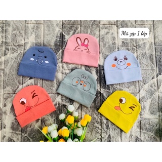 Combo 10,20 mũ sơ sinh, nón sơ sinh cho bé, 1 lớp (sỉ)