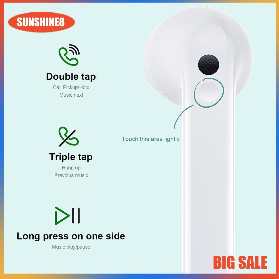 【SUN】Wireless Earbuds LED Display Wireless Touch Control Noise Cancellation Headset