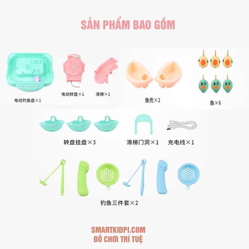 HÀNG XỊN] Đồ chơi câu cá , đàn cầu trượt, leo thang 3 trong 1 cao cấp