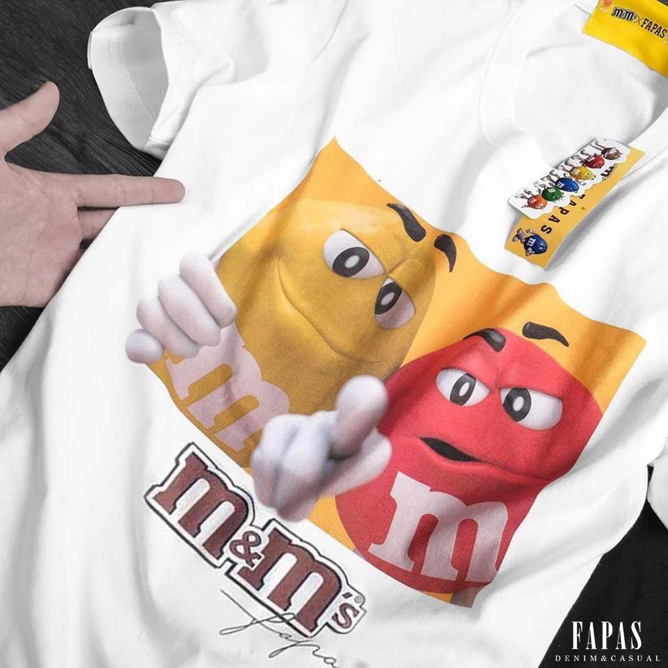 Áo Thun Nam In Hình Double M&amp;M's Cực Cool Chất Vải Cotton Form Vừa Vặn - FAPAS