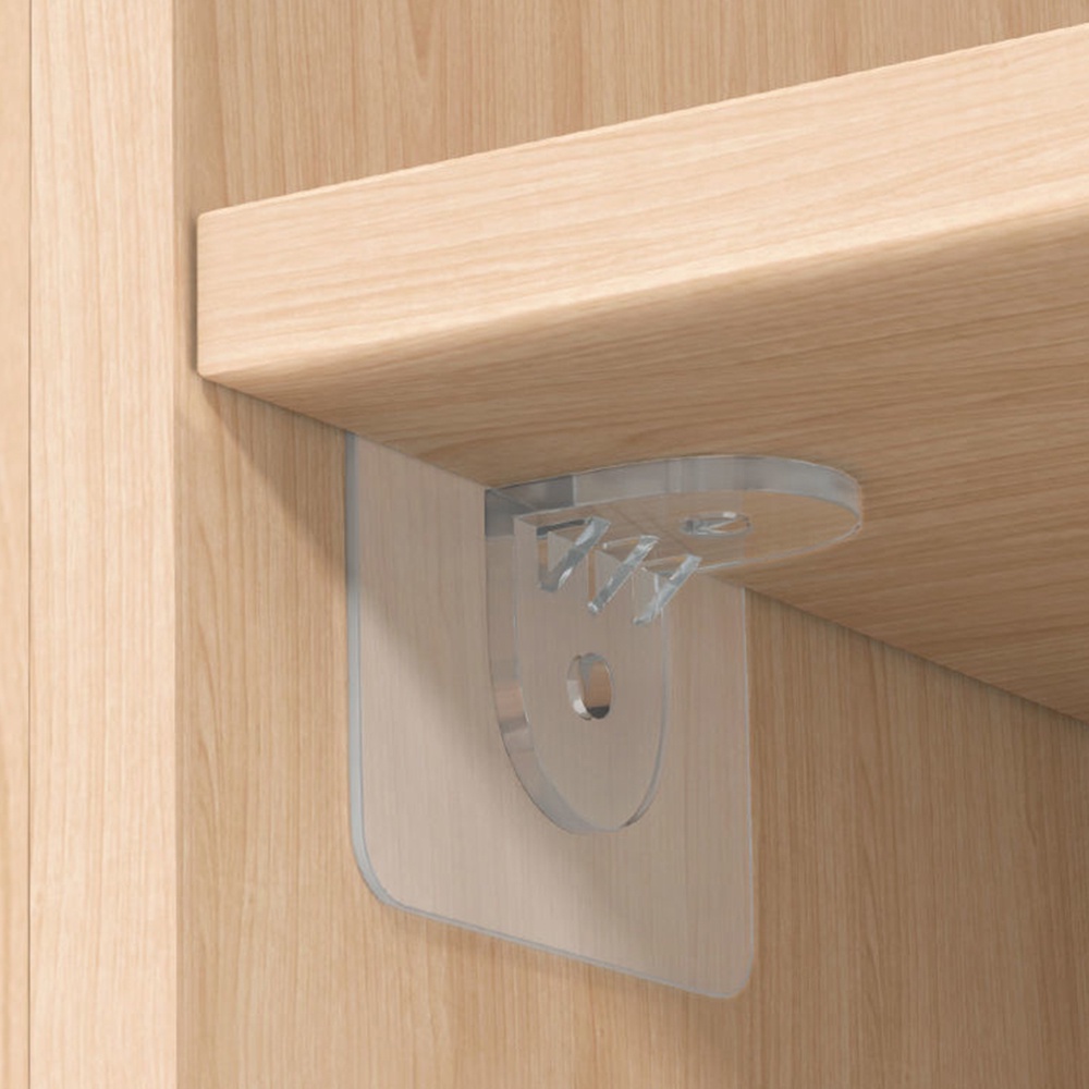 Kệ Nhựa Dán Tủ Quần Áo Tự Dính Trong Suốt 6/7CM