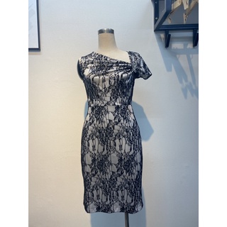 Đầm Body Ren Thời Trang Eden Cổ Lệch - D345