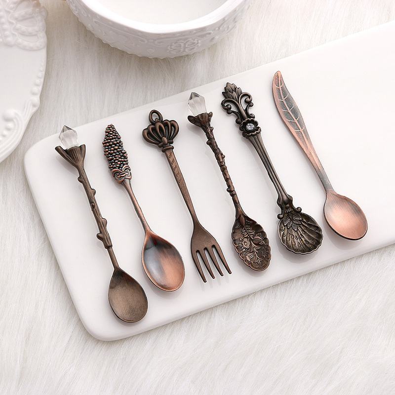 Bộ 6 Muỗng Nĩa Phong Cách Vintage Xinh Xắn