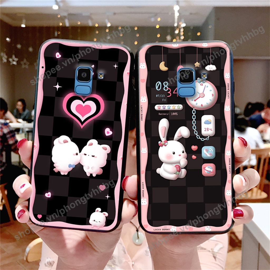 Ốp lưng Samsung J6 2018 / J6 Plus / J6+ gấu,thỏ trắng , đồng hồ dễ thương cute cực đẹp