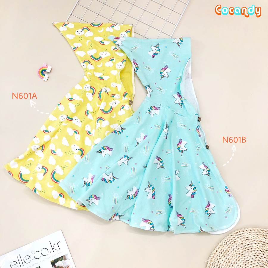 [Cocandy Official Store] Áo choàng cotton cho bé họa tiết dễ thương