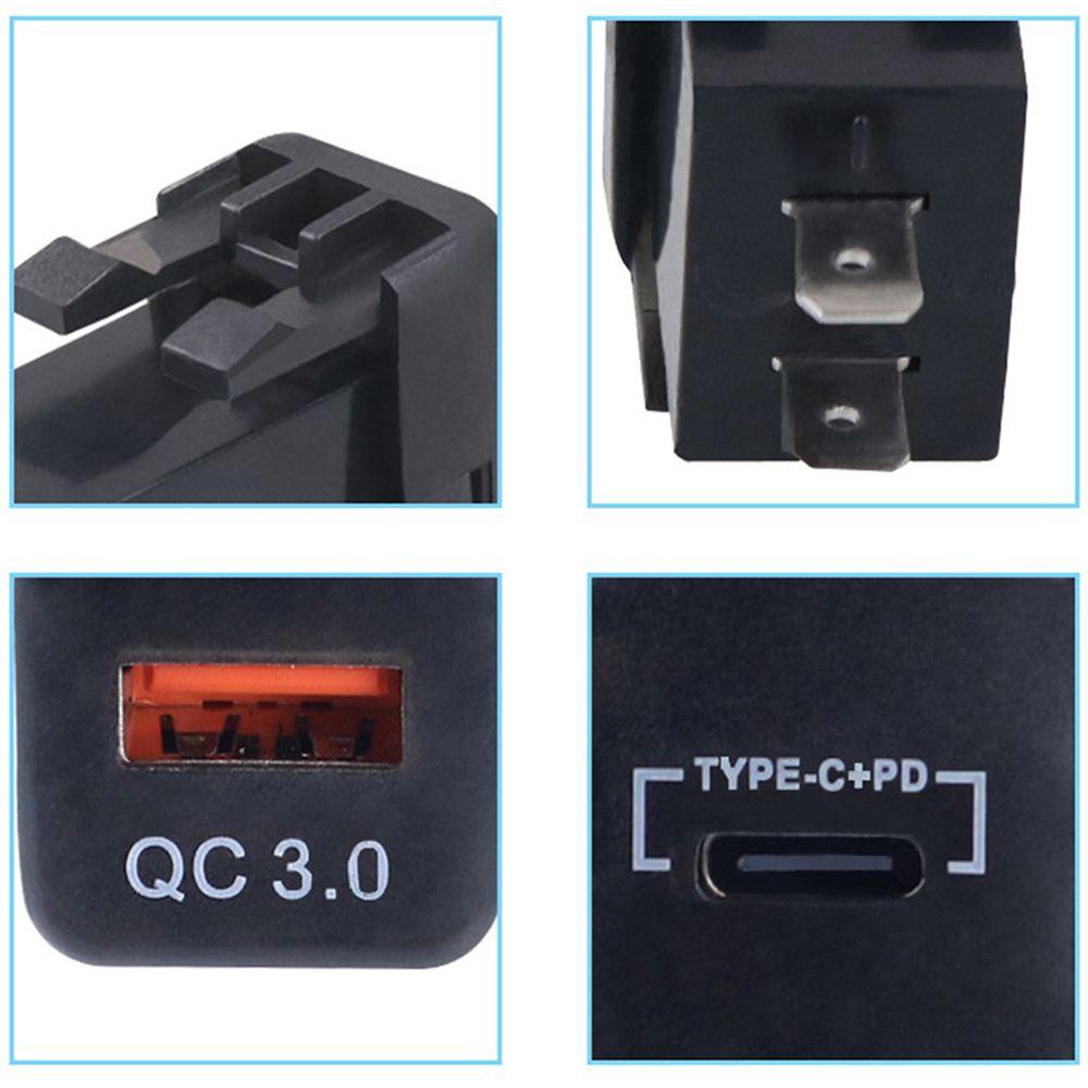 Ổ Cắm Sạc Nhanh QC3.0 Chống Thấm Nước Cho Xe Hơi