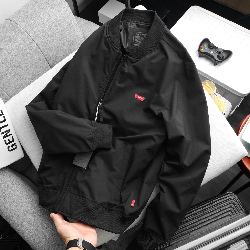 Aó khoác gió nam 2 lớp cổ bomber Levis (Vải gió chống nước tuyệt đối,hàng dư xịn nhà máy,full phụ liệu hãng)