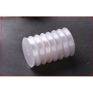 Cuộn dây cước 5m - 15m trong suốt co giãn 0.5mm - 1mm xâu vòng tay dây chuyền DIY