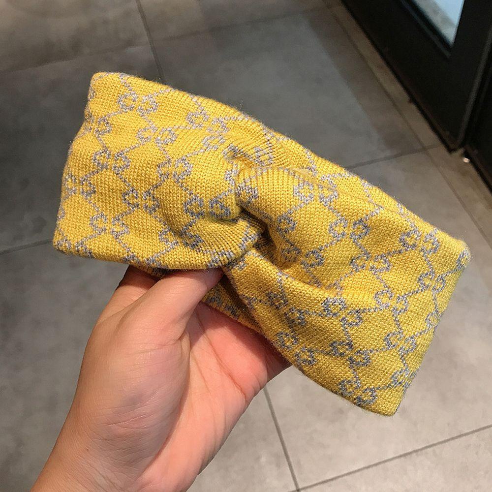QQMALL Băng đô cài tóc rửa mặt Bản Rộng Mềm Mại Họa Tiết Sọc Caro Phong Cách Cổ Điển Thời Trang Cho