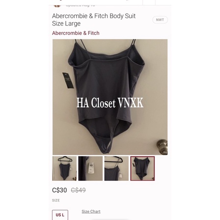 Bodysuit 2dây Abercrombie