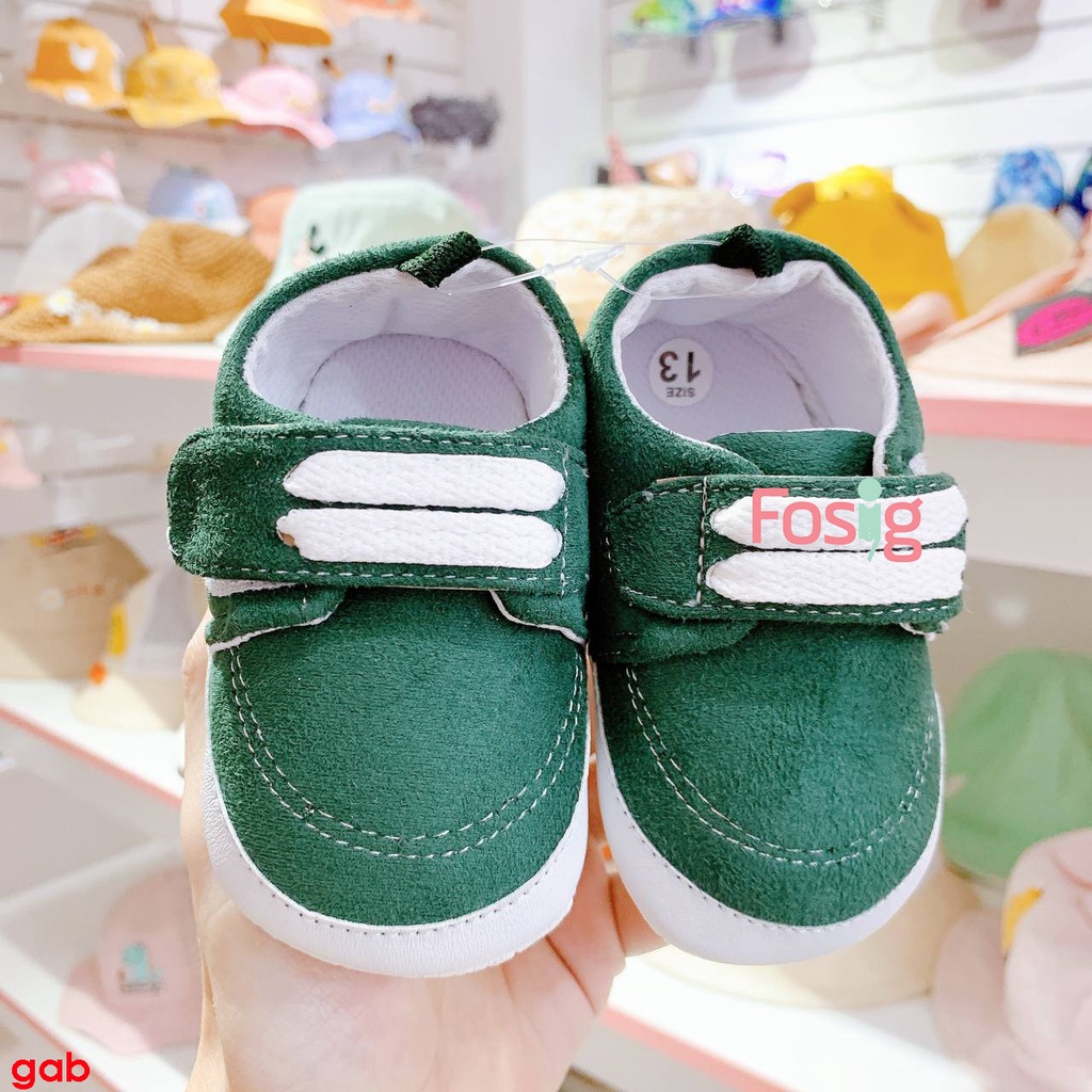 Giày Vải Tập Đi Siêu Nhẹ Cho Bé - Xanh Lá Dây Trắng